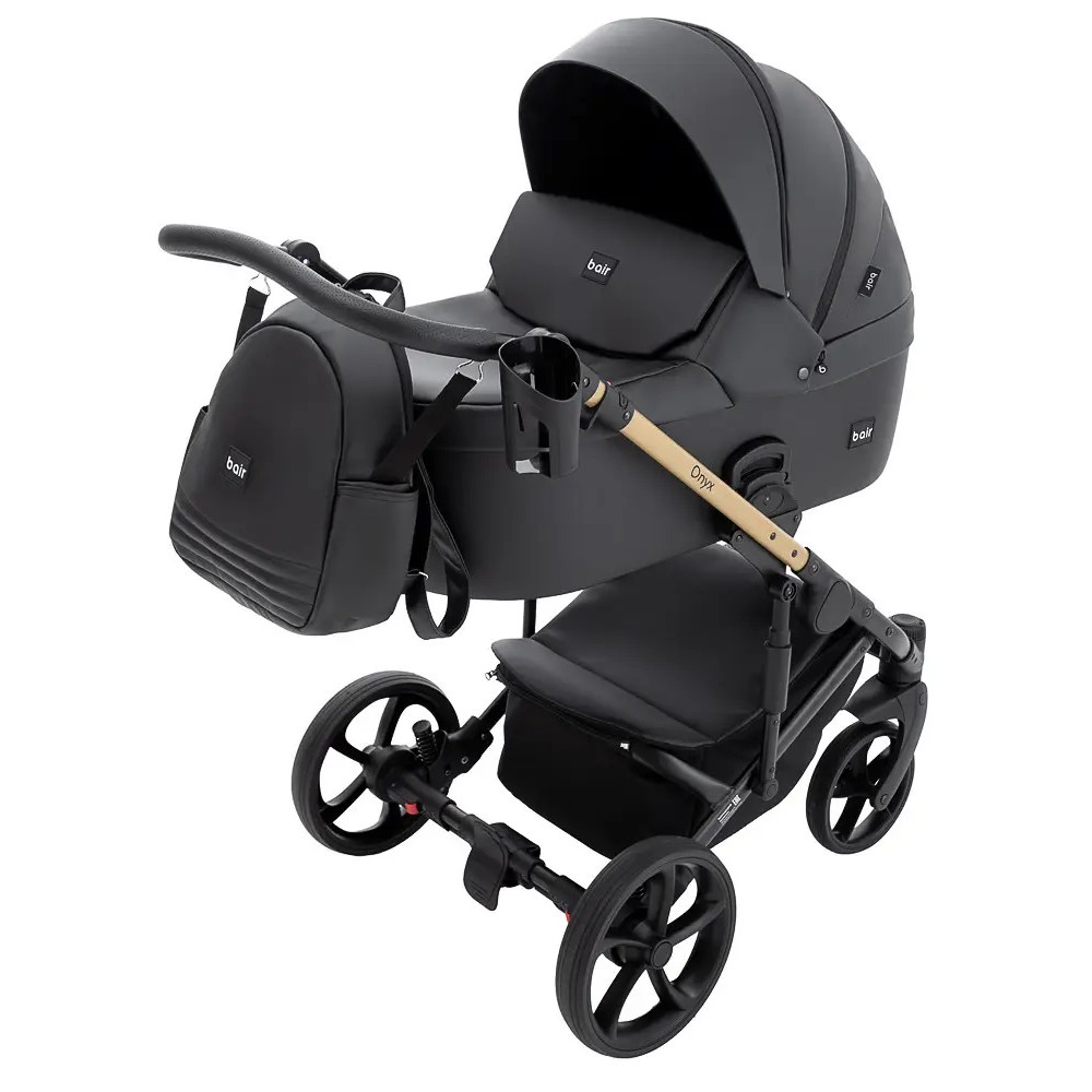 Коляска 2 в 1 Bair Onyx Eco, чорний (OE-01)