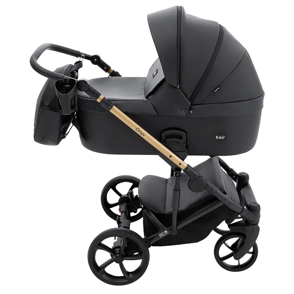Коляска 2 в 1 Bair Onyx Eco, чорний (OE-01)
