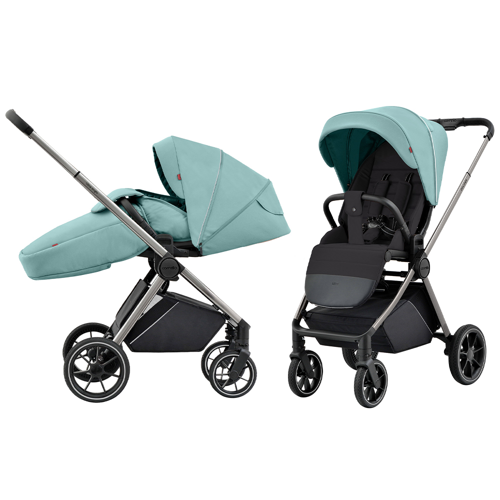 Carrello Ultra CRL-5525 - прогулочная коляска с реверсивным блоком (сиденье устанавливается лицом к маме), регулируется высота капюшона, компактно складывается • Avocado Green