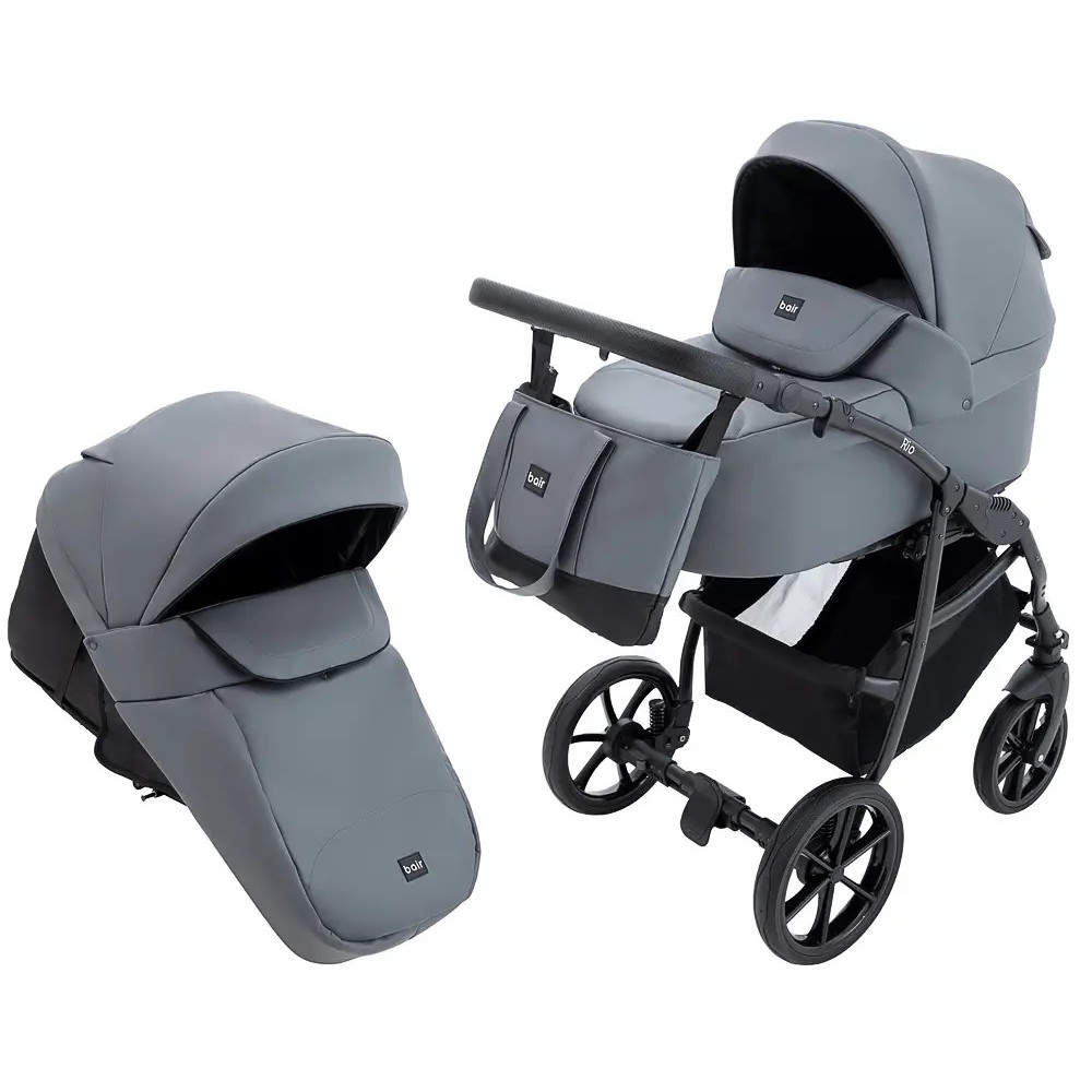 Коляска 2 в 1 Bair Rio Eco, графіт (RE-47) Коляска 2 в 1 Bair Rio Eco, графіт (RE-47)