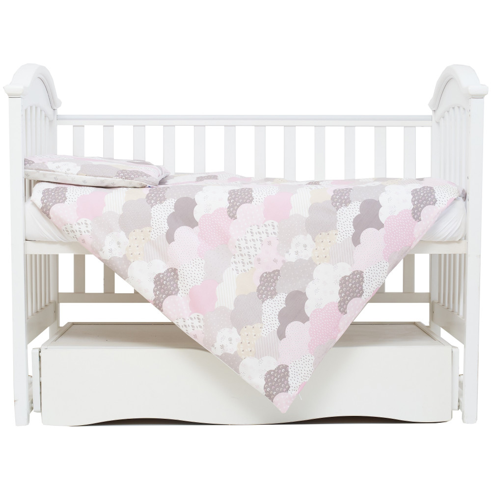 Сменная постель Twins Comfort line Тучки, 3 эл. беж/розовый (3054-C-02)