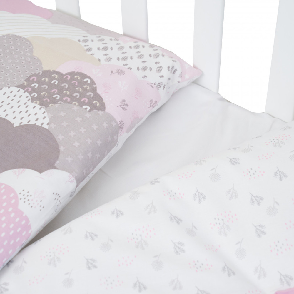 Сменная постель Twins Comfort line Тучки, 3 эл. беж/розовый (3054-C-02)