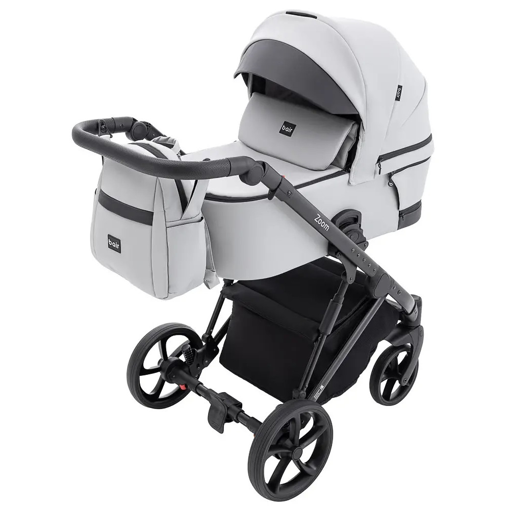 Коляска 2 в 1 Bair Zoom Eco, светло-серый (ZE-14)