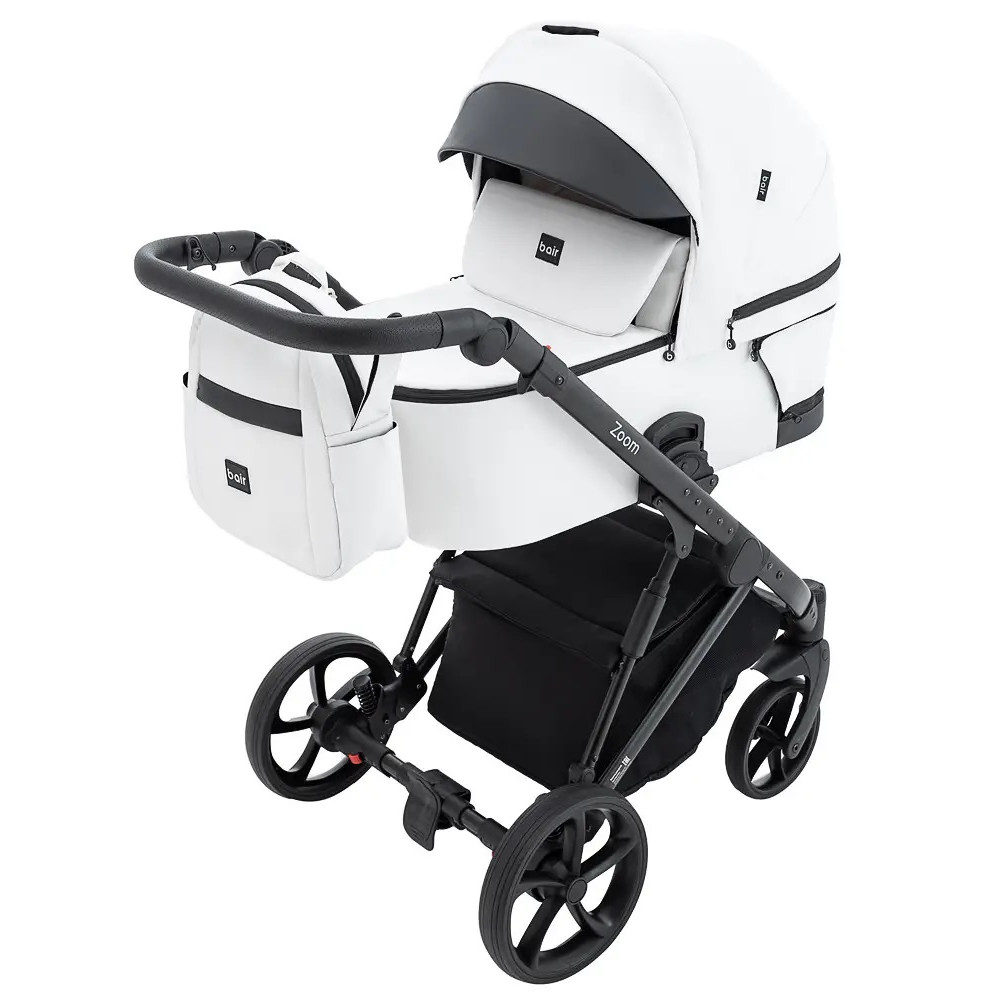Коляска 2 в 1 Bair Zoom Eco, белый (ZE-11)