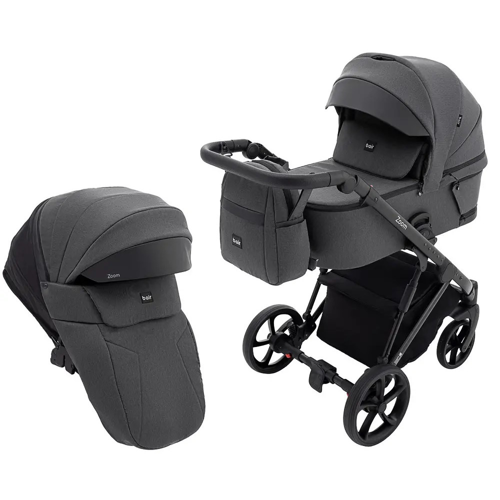 Коляска 2 в 1 Bair Zoom Soft, графит (BZ-01) Коляска 2 в 1 Bair Zoom Soft, графит (BZ-01)