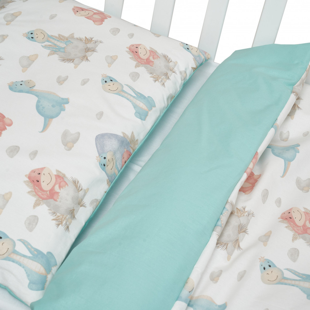 Сменная постель Twins Comfort line Динозаврик, 3 эл. ментол (3054-C-14)