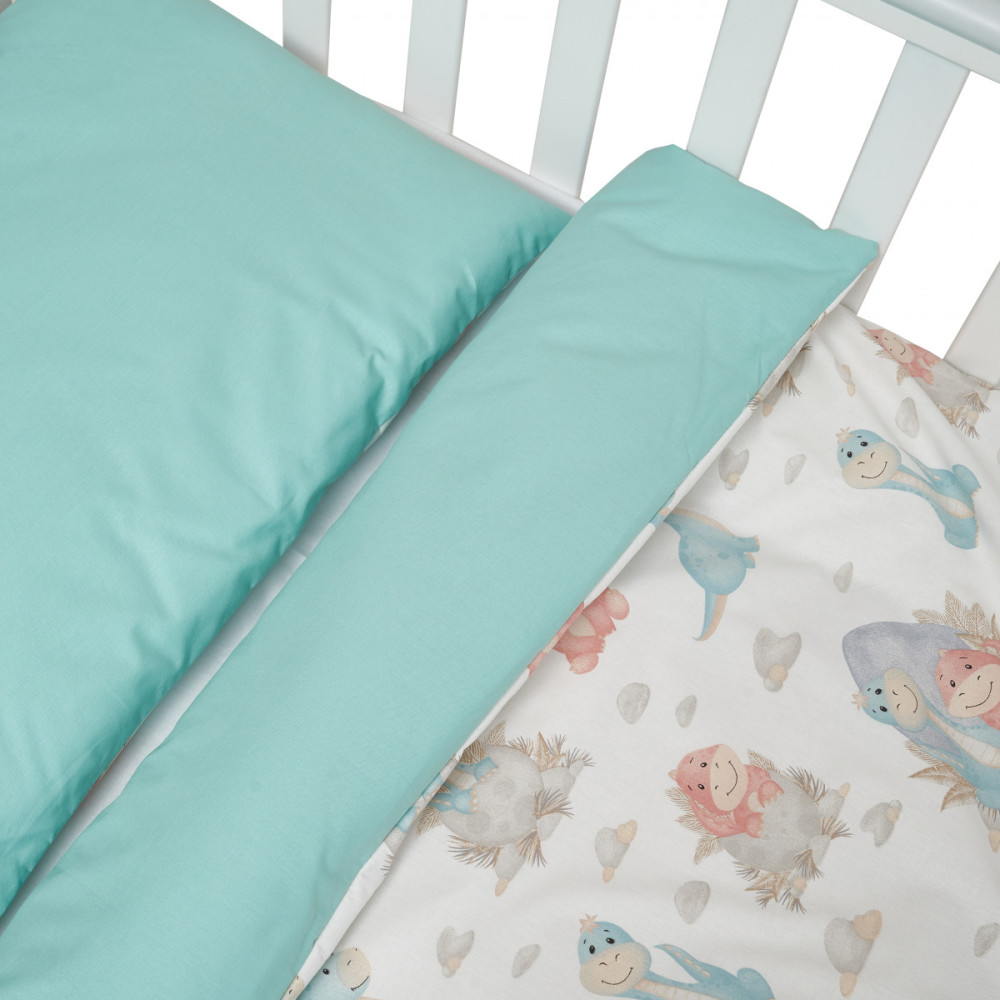 Сменная постель Twins Comfort line Динозаврик, 3 эл. ментол (3054-C-14)