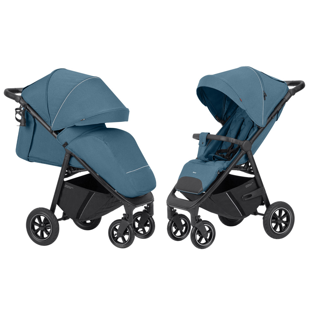 Carrello Bravo Air CRL-5512 - прогулянкова коляска для бездоріжжя, всесезонний візок з надувними колесами • Ice Blue
