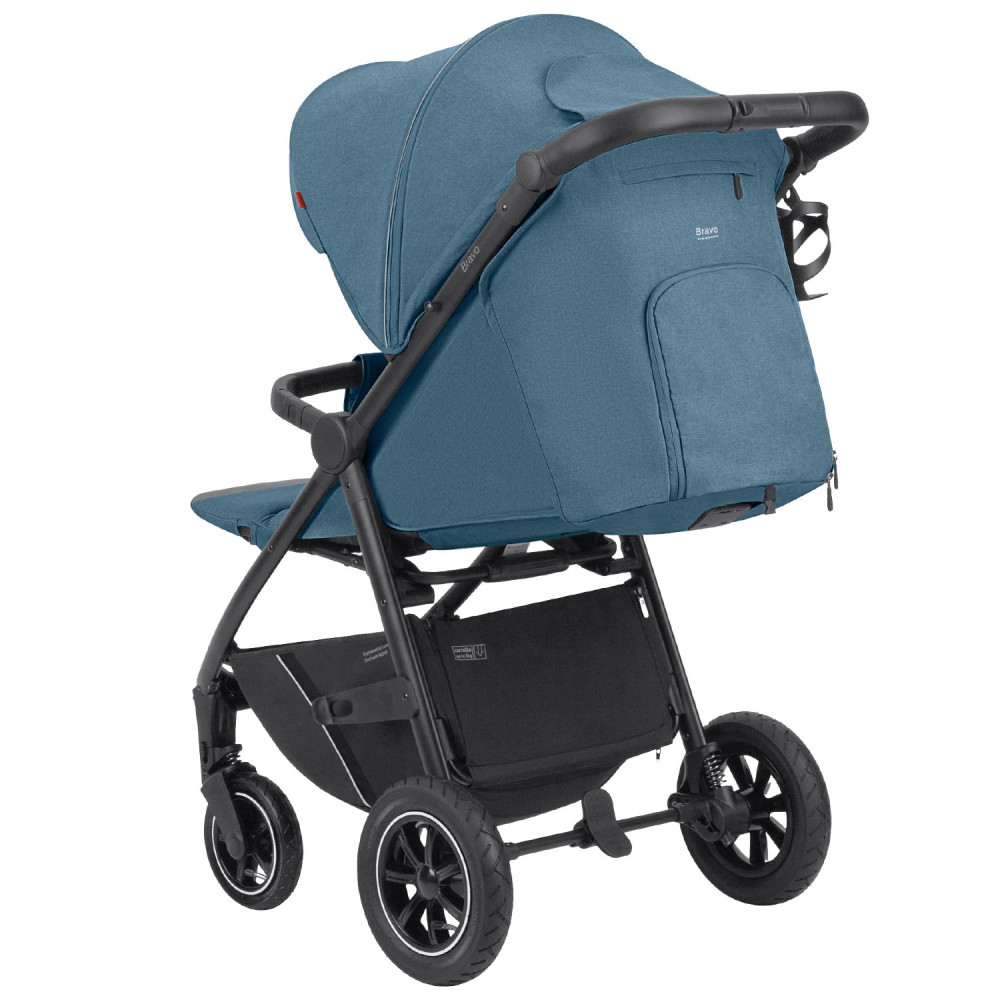Carrello Bravo Air CRL-5512 - прогулянкова коляска для бездоріжжя, всесезонний візок з надувними колесами • Ice Blue
