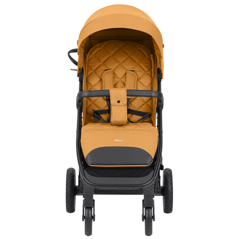 Carrello Bravo Air CRL-5512 - всесезонная прогулочная коляска для бездорожья с надувными колесами • Amber Orange