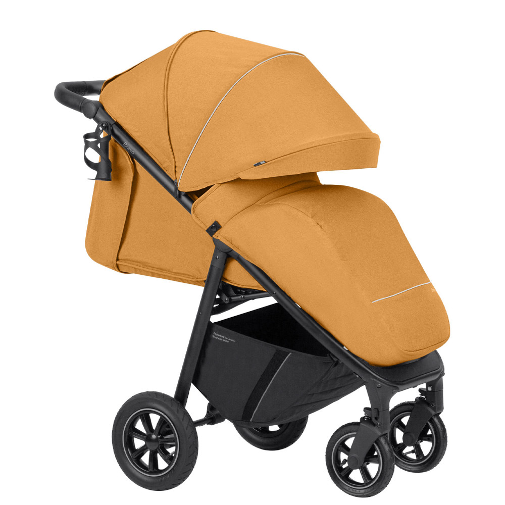 Carrello Bravo Air CRL-5512 - всесезонная прогулочная коляска для бездорожья с надувными колесами • Amber Orange