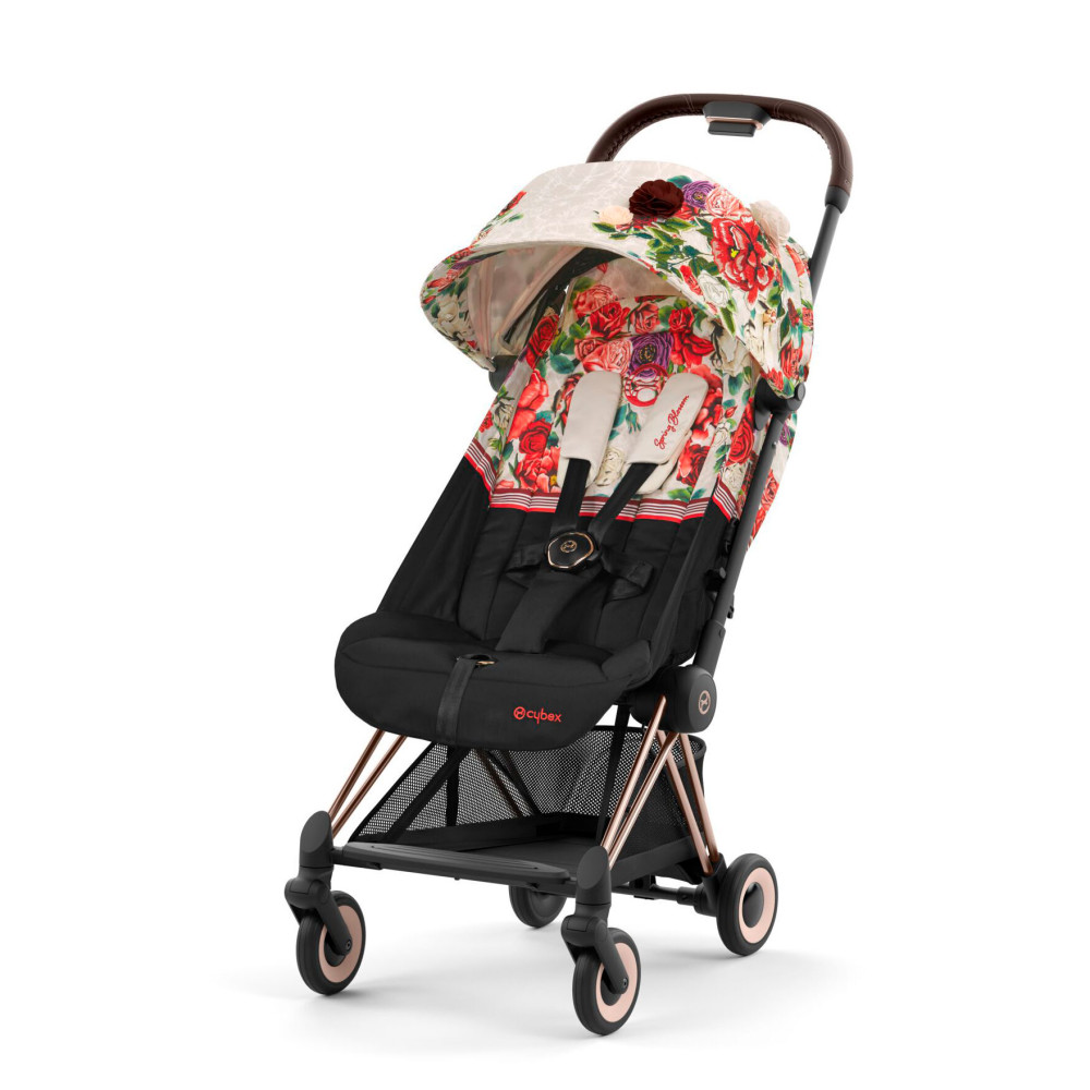Cybex Coya - легкая прогулочная коляска для путешествий, ультракомпактная коляска премиум (ручная кладь), из коллекции Spring Blossom • Light
