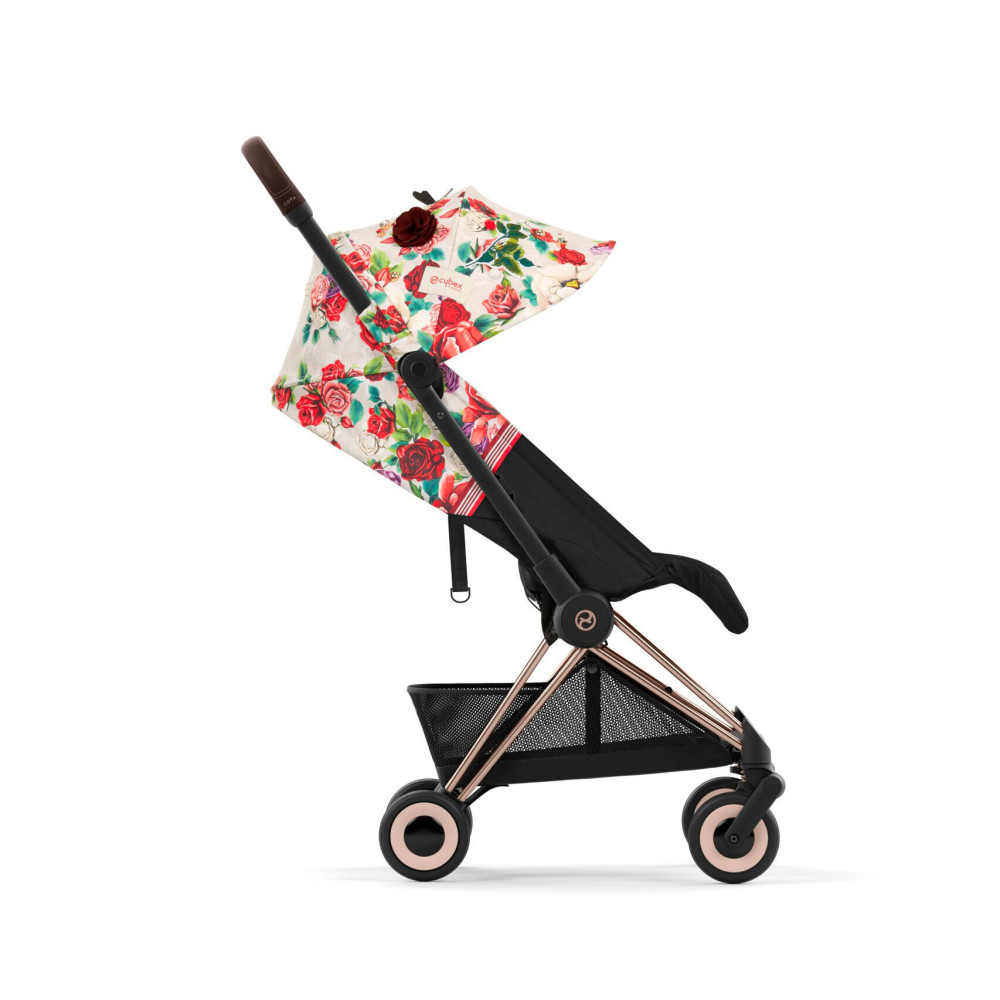 Cybex Coya - легкая прогулочная коляска для путешествий, ультракомпактная коляска премиум (ручная кладь), из коллекции Spring Blossom • Light