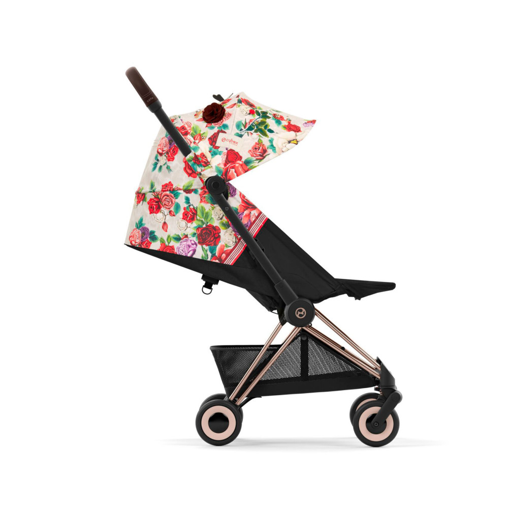 Cybex Coya - легкая прогулочная коляска для путешествий, ультракомпактная коляска премиум (ручная кладь), из коллекции Spring Blossom • Light