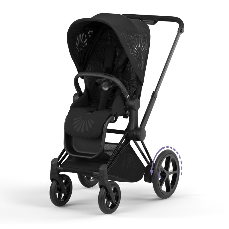 Cybex ePriam - стильний універсальний дитячий візок із розумною підтримкою на схилах, режимом гойдання та тихими електромоторами • La Parisienne