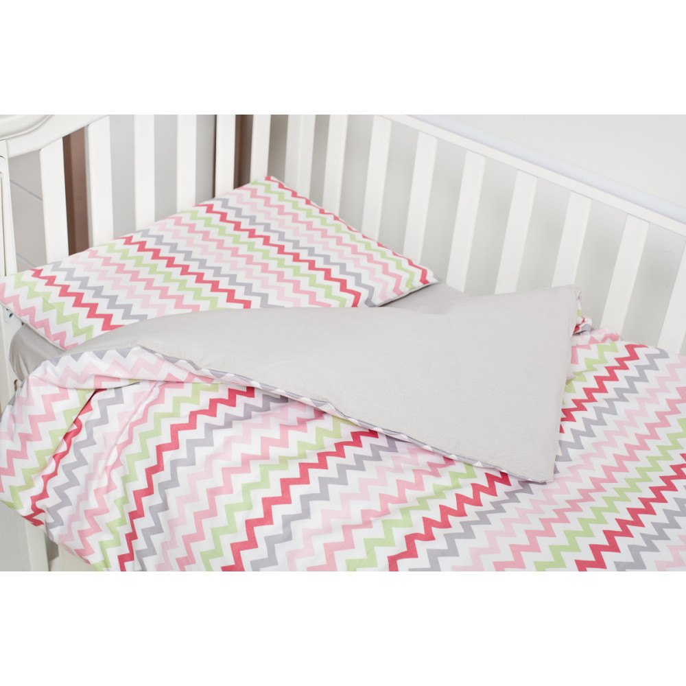 Сменная постель Twins Happy 3 эл. серый/розовый (3033-TH-30008) Сменная постель Twins Happy 3 эл. серый/розовый (3033-TH-30008)