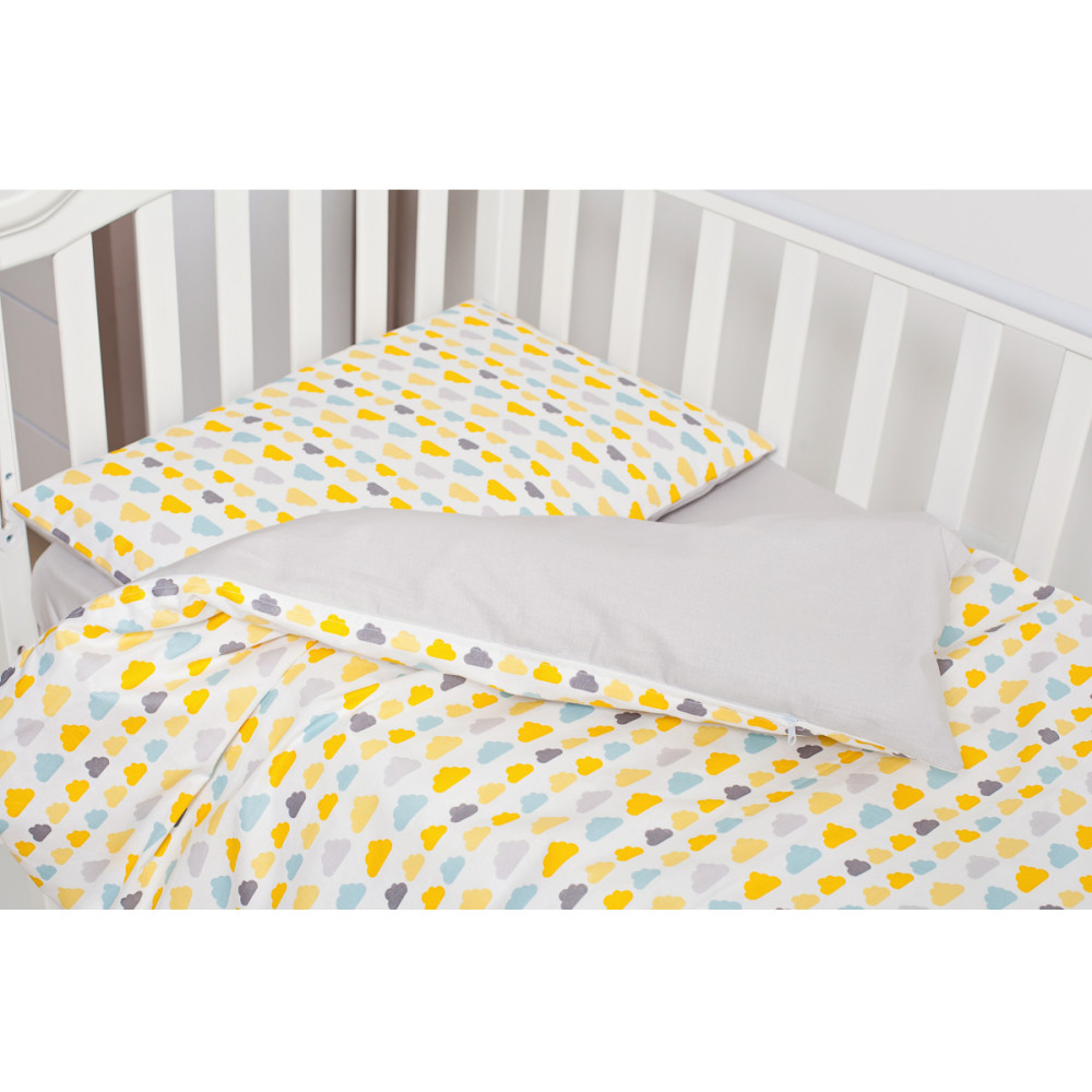 Змінна постіль Twins Happy Clouds yellow, 3 ел. сірий/жовтий (3033-TH-30205) Змінна постіль Twins Happy Clouds yellow, 3 ел. сірий/жовтий (3033-TH-30205)