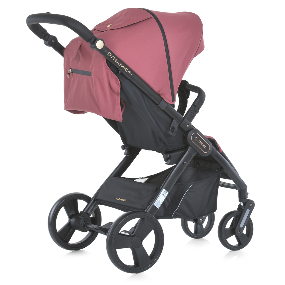 El Camino Dynamic Pro 2024 ME 1053-3 - прогулочная коляска для бездорожья, всесезонная, большие колеса • Dusty Rose