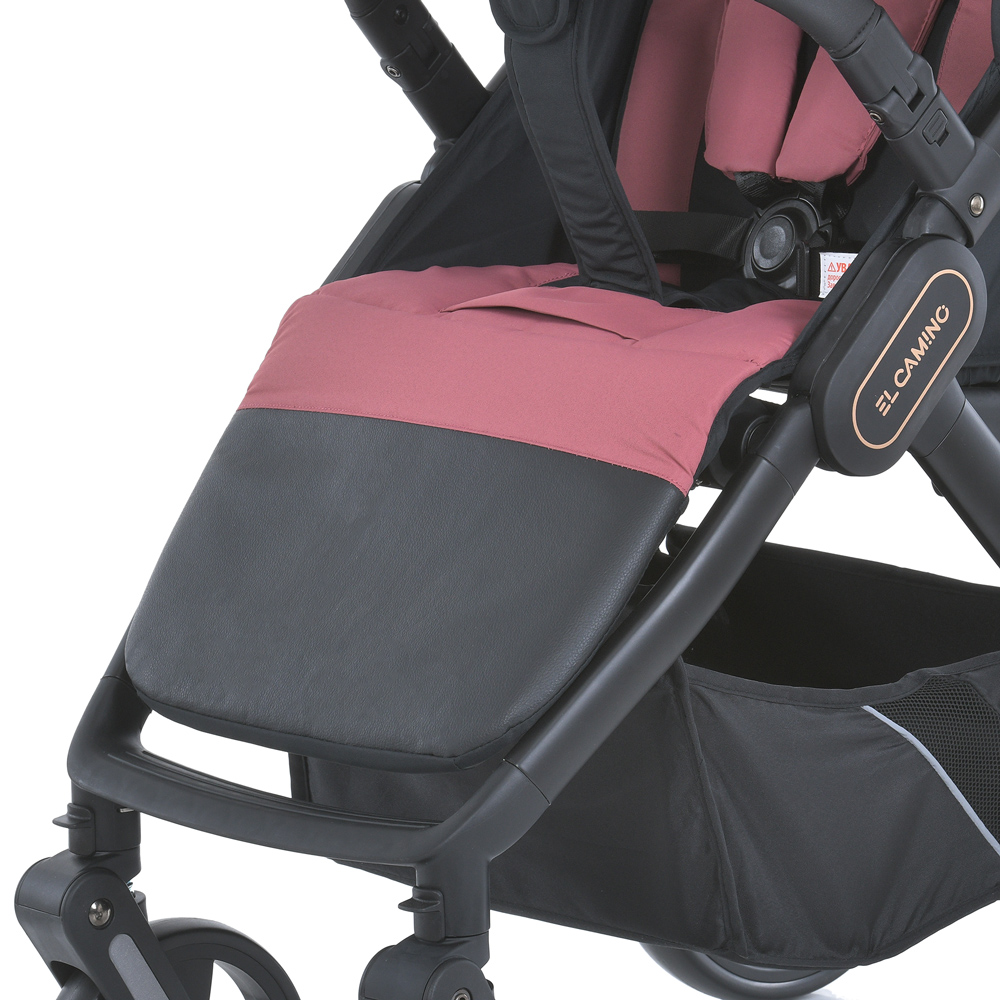 El Camino Dynamic Pro 2024 ME 1053-3 - прогулочная коляска для бездорожья, всесезонная, большие колеса • Dusty Rose