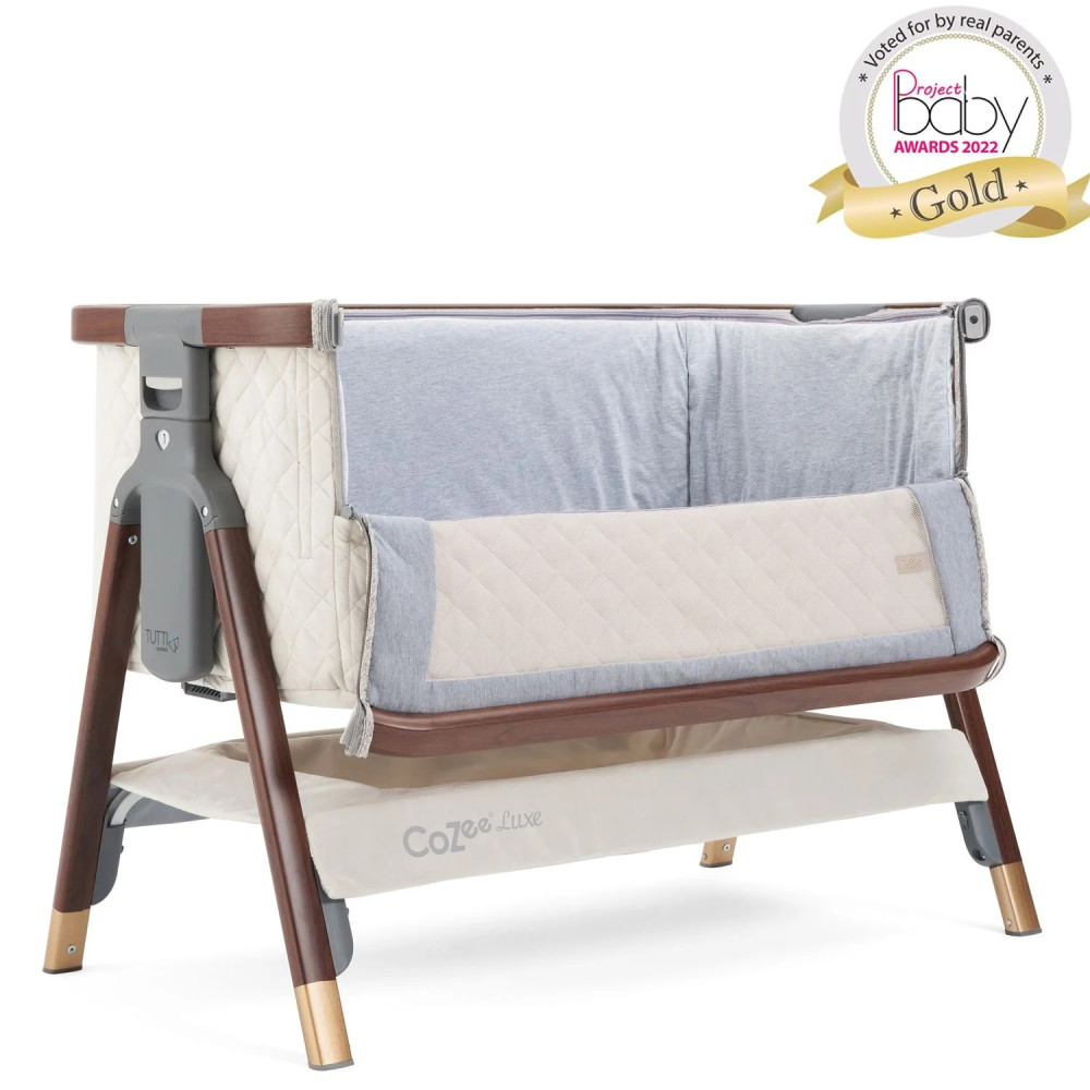 Tutti Bambini CoZee Luxe - дитяче приставне ліжечко, регулювання висоти та нахилу, преміум дизайн (від народження до 6 місяців) • Бежевий (211208/6506) Tutti Bambini CoZee Luxe - дитяче приставне ліжечко, регулювання висоти та нахилу, преміум дизайн (від народження до 6 місяців) • Бежевий (211208/6506)