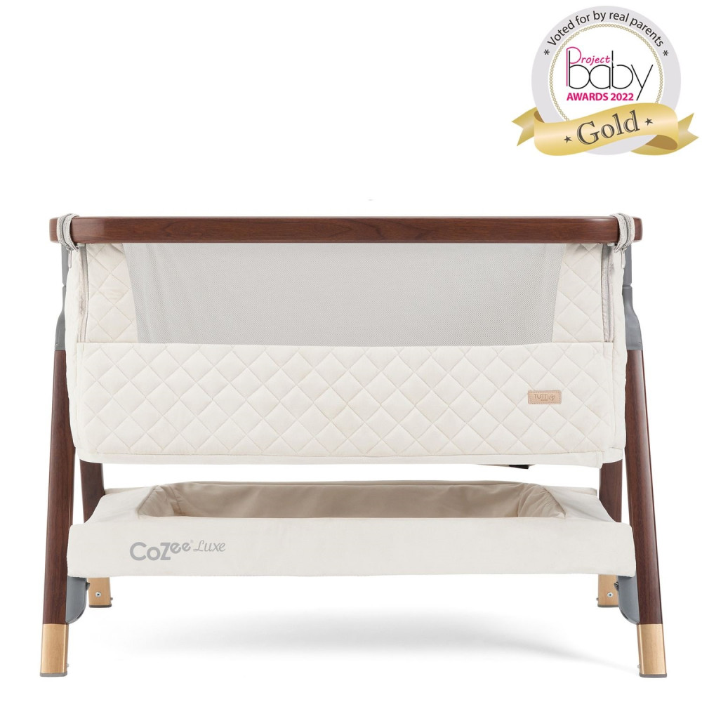 Tutti Bambini CoZee Luxe - дитяче приставне ліжечко, регулювання висоти та нахилу, преміум дизайн (від народження до 6 місяців) • Бежевий (211208/6506) Tutti Bambini CoZee Luxe - дитяче приставне ліжечко, регулювання висоти та нахилу, преміум дизайн (від народження до 6 місяців) • Бежевий (211208/6506)