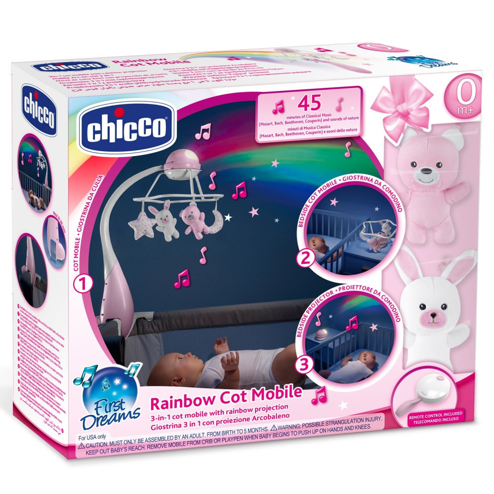 Мобіль-проектор 3 в 1 Chicco Веселка, рожевий (11041.10)