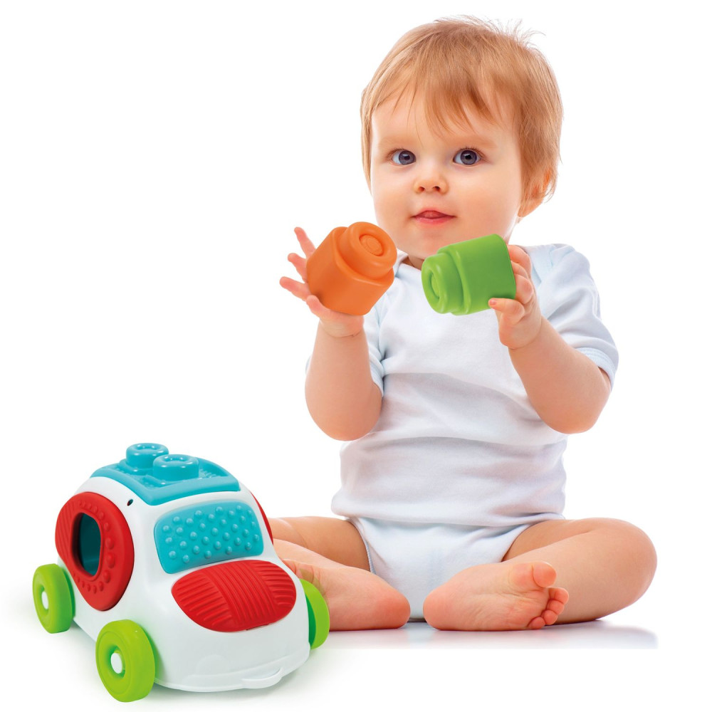 Машинка з конструктором Clementoni Sensory Car, серія Soft Clemmy, 8 деталей (17315) Машинка з конструктором Clementoni Sensory Car, серія Soft Clemmy, 8 деталей (17315)