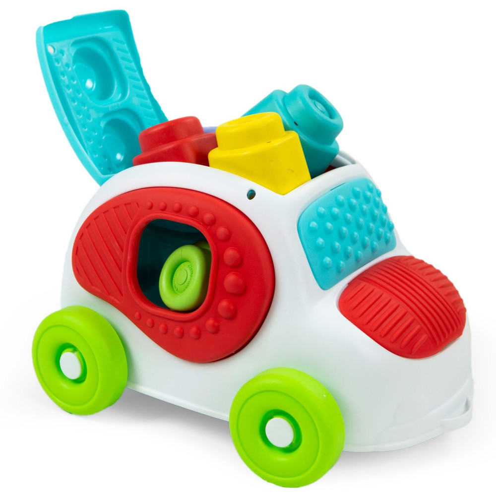Машинка з конструктором Clementoni Sensory Car, серія Soft Clemmy, 8 деталей (17315) Машинка з конструктором Clementoni Sensory Car, серія Soft Clemmy, 8 деталей (17315)