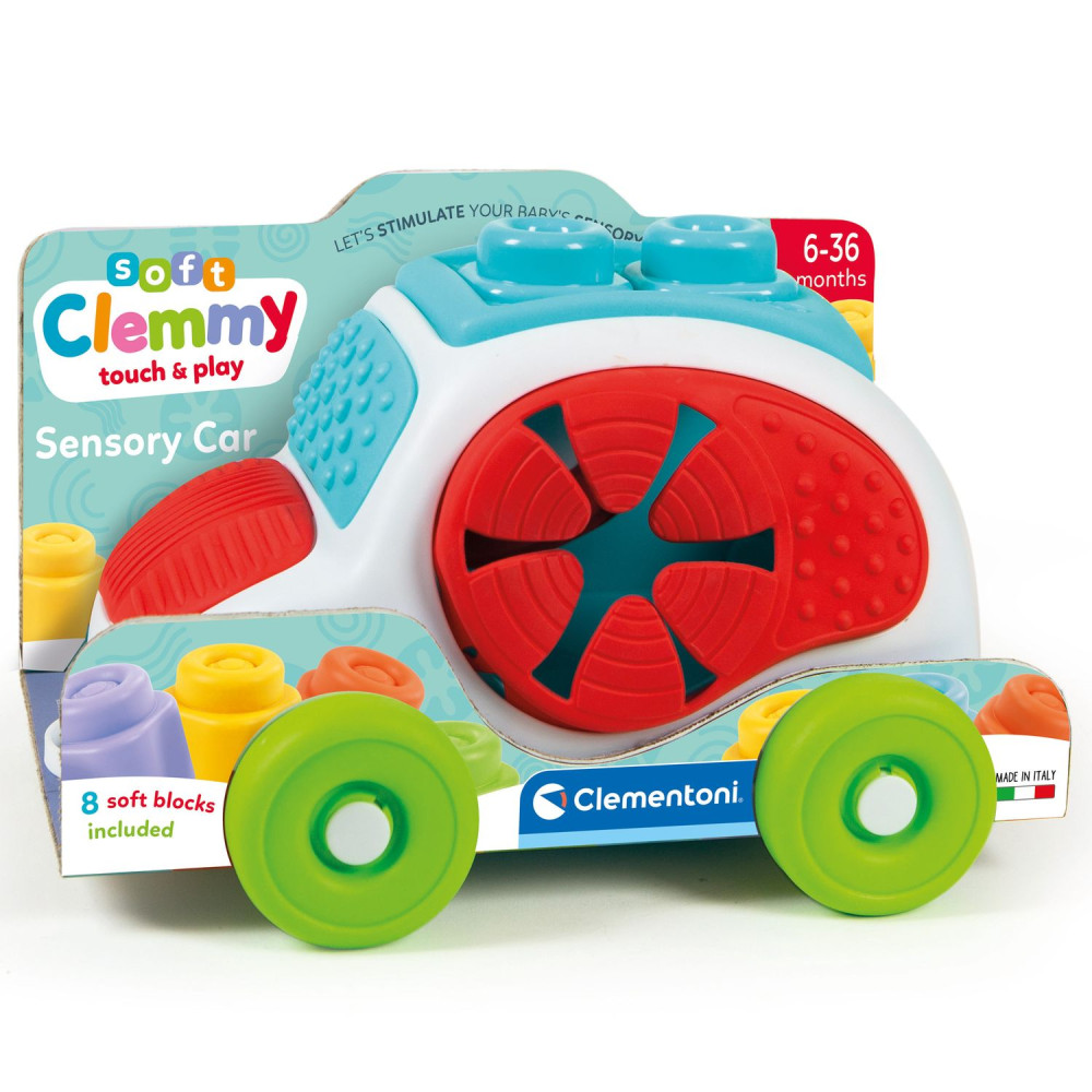 Машинка з конструктором Clementoni Sensory Car, серія Soft Clemmy, 8 деталей (17315) Машинка з конструктором Clementoni Sensory Car, серія Soft Clemmy, 8 деталей (17315)