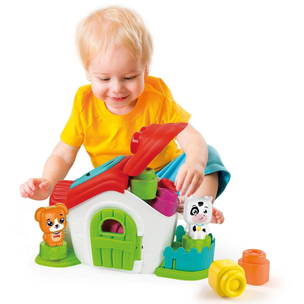 Игровой набор с конструктором Clementoni Sensory Farm, серия Soft Clemmy (17767)