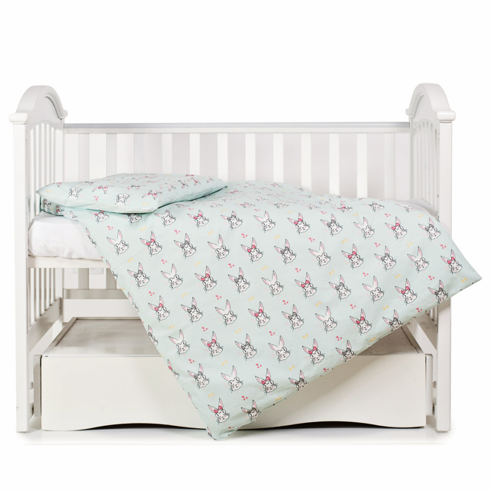 Сменная постель Twins Premium Glamour Limited, Кролики 3 эл. мятный (3064-PGNEWR-014)