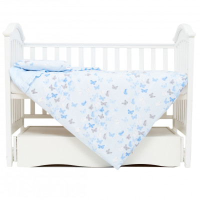 Змінна постіль Twins Romantic Spring collection, 3 ел. блакитний (3024-RS-04)