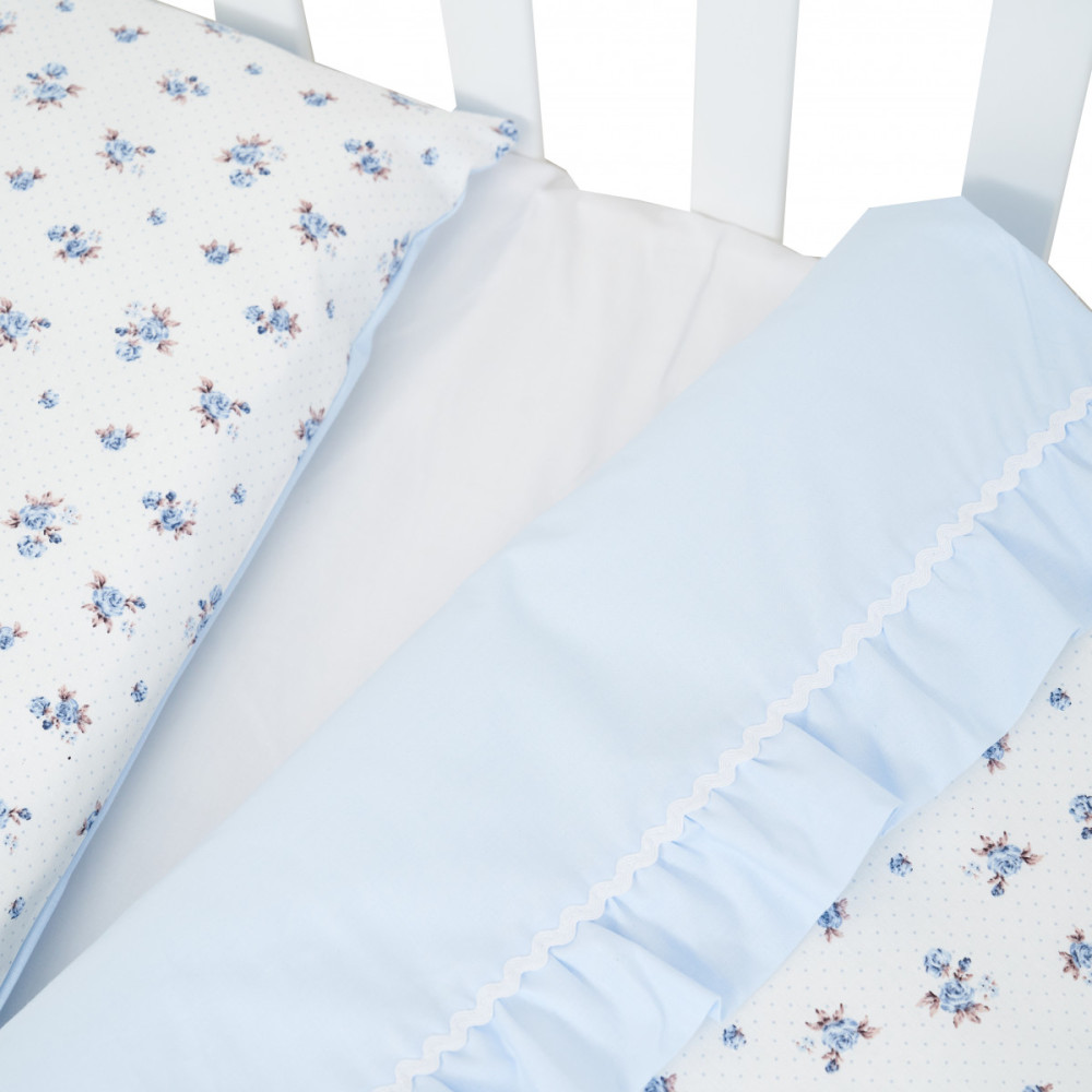 Змінна постіль Twins Romantic Spring collection, 3 ел. Flower Power блакитний (3024-RS-401)