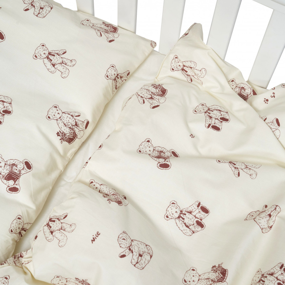 Змінна постіль Twins Satin Limited, 3 ел. Teddy Bears беж світлий (3026-TSL-02T)