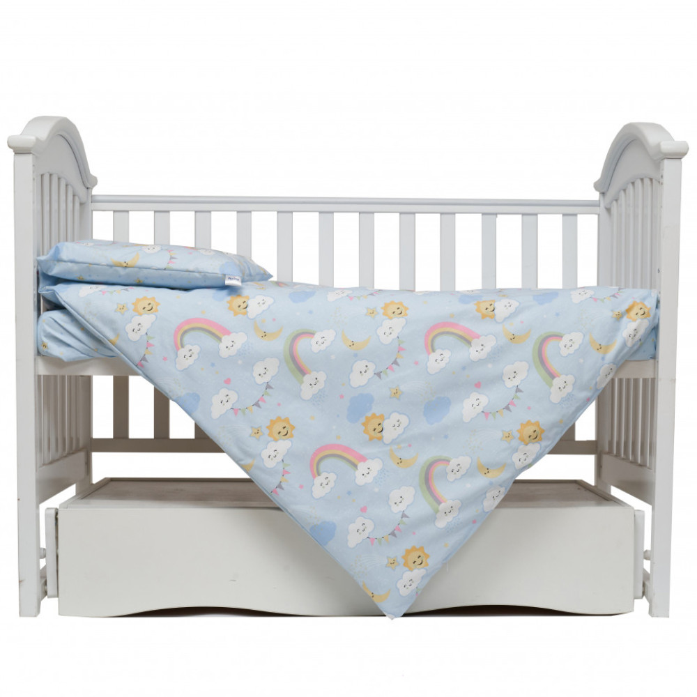 Сменная постель Twins Sky, 4 эл. голубой (3023-TS-04)