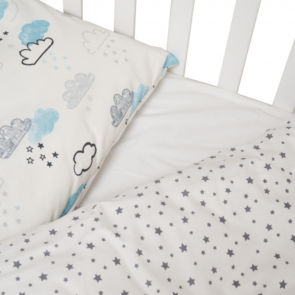 Сменная постель Twins Sky, 4 эл. серый/голубой (3023-TS-10) Сменная постель Twins Sky, 4 эл. серый/голубой (3023-TS-10)