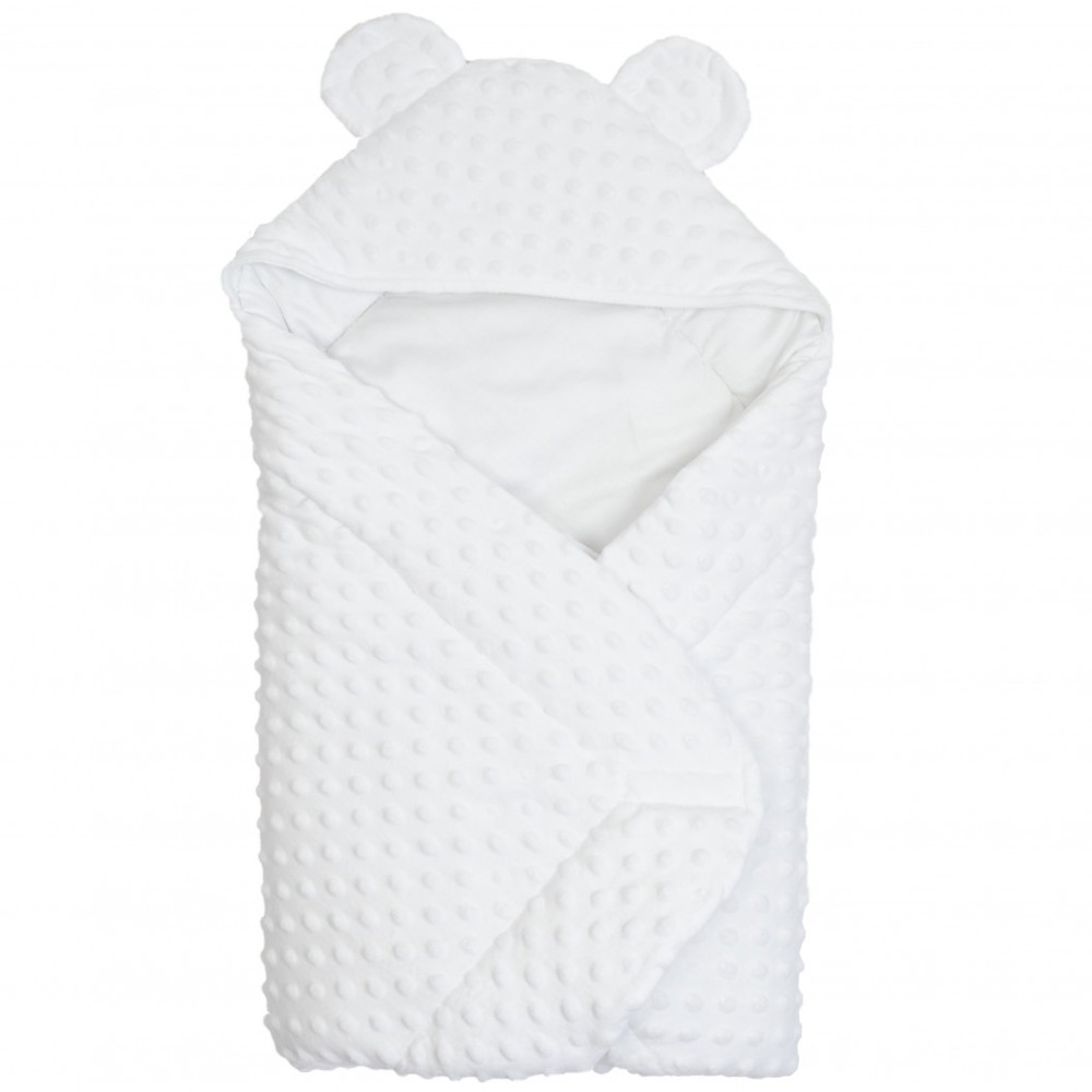 Конверт - плед Twins Minky Ушки, белый (9013-TV-01)