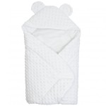 Конверт - плед Twins Minky Ушки, белый (9013-TV-01)