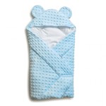 Конверт - плед Twins Minky Вушка, блакитний (9013-TV-04)