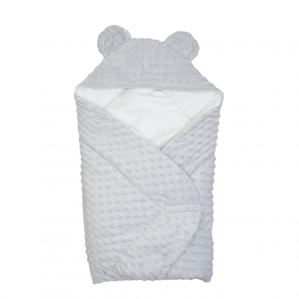 Конверт - плед Twins Minky Вушка, сірий (9013-TV-10)