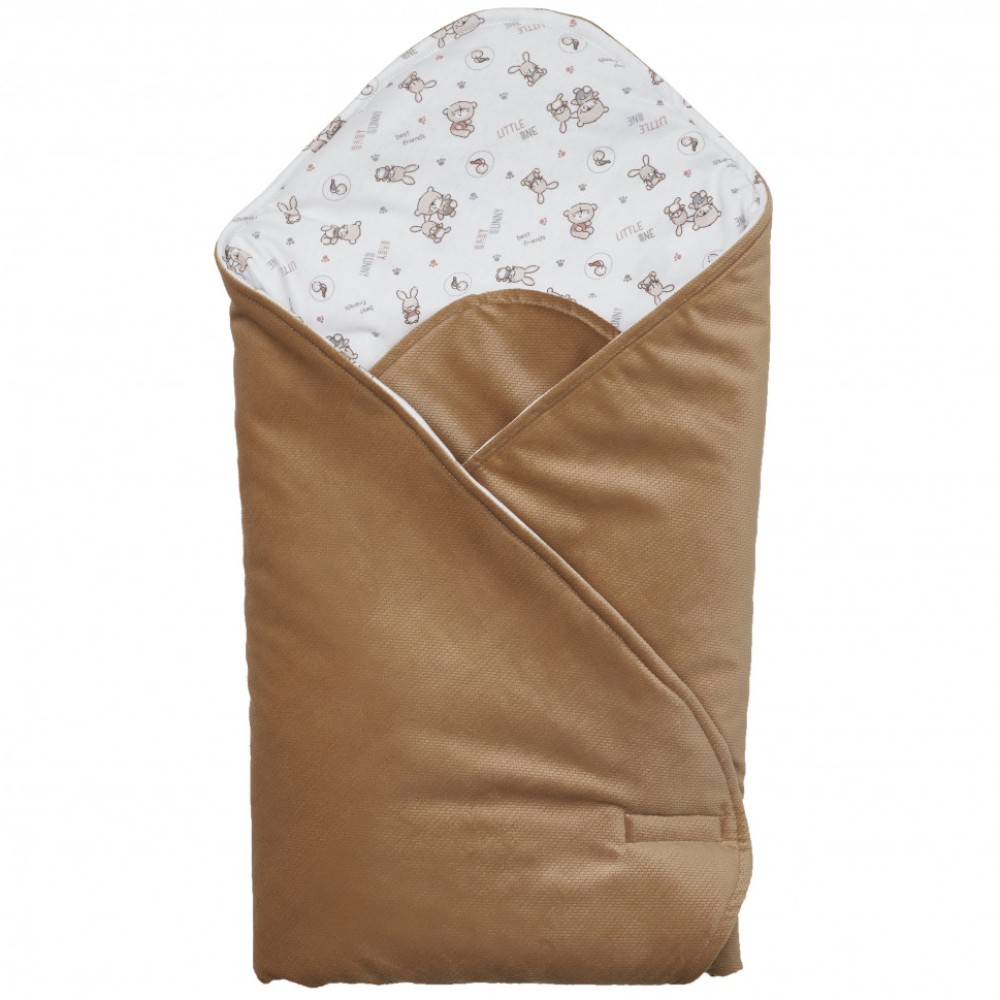 Конверт-плед Twins Velvet Print, латте (9016-TVP-201)