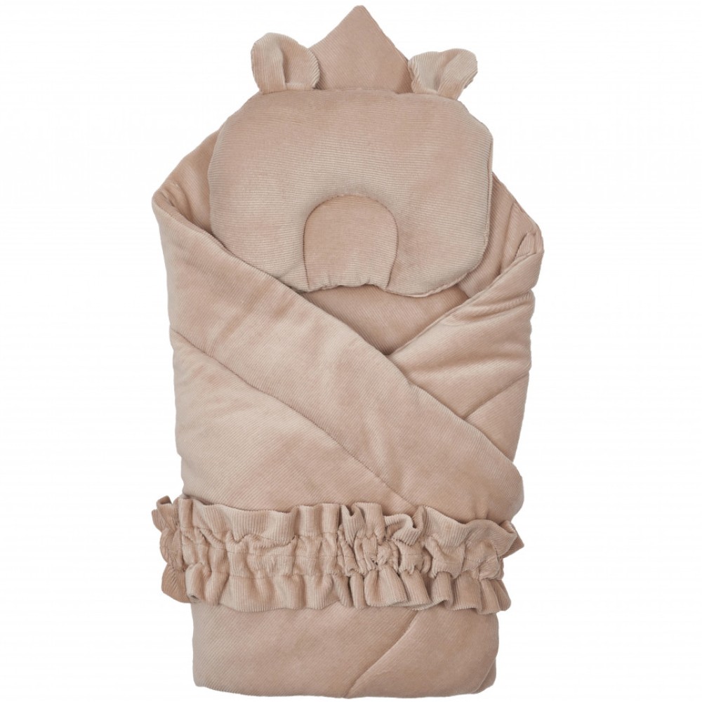 Набор Twins Ego (плед 90х90, подушка орт, резинка), бежевый (1497-НТЕ-02)