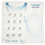 Плед Twins BabyDo календарь роста Маленький принц,  беж/голубой