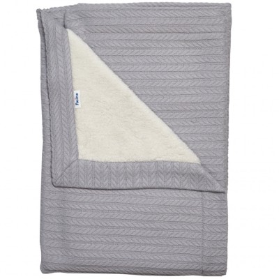 Плед Twins Pastel nude 100х100, светло серый (1407-TP-10)