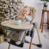 El Camino Craft ME 1115-W - стільчик для годування (2 колеса на задніх ніжках, чохол з екошкіри, захист від сповзання) • Beige