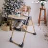 El Camino Craft ME 1115-W - стільчик для годування (2 колеса на задніх ніжках, чохол з екошкіри, захист від сповзання) • Beige