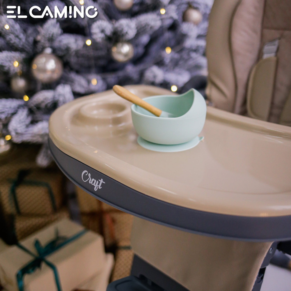 El Camino Craft ME 1115-W - стільчик для годування (2 колеса на задніх ніжках, чохол з екошкіри, захист від сповзання) • Beige El Camino Craft ME 1115-W - стільчик для годування (2 колеса на задніх ніжках, чохол з екошкіри, захист від сповзання) • Beige