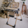 El Camino Craft ME 1115-W - стільчик для годування (2 колеса на задніх ніжках, чохол з екошкіри, захист від сповзання) • Beige