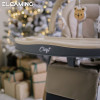 El Camino Craft ME 1115-W - стільчик для годування (2 колеса на задніх ніжках, чохол з екошкіри, захист від сповзання) • Beige