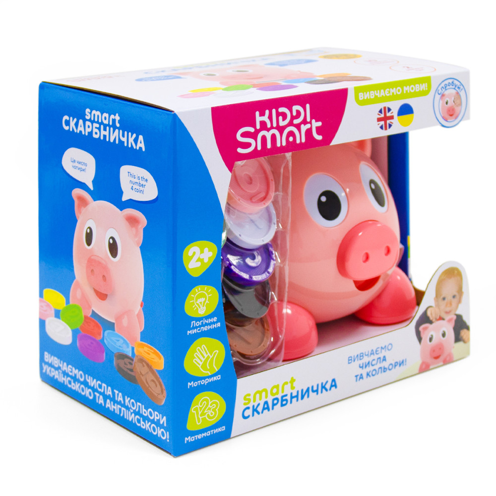 Интерактивная игрушка Kiddi Smart Копилочка, двуязычная (208441)